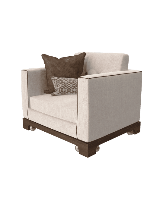 Armchair with pillows