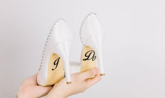 Stilettos with stones attached