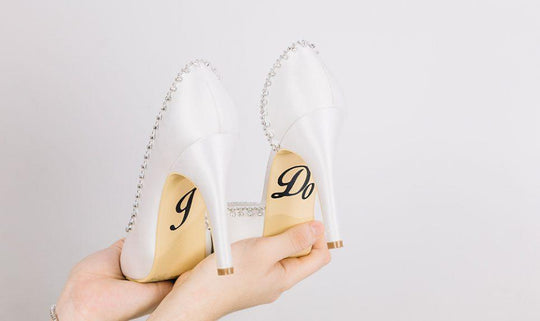 Stilettos with stones attached