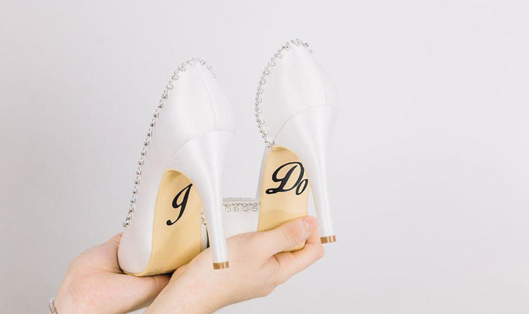 Stilettos with stones attached