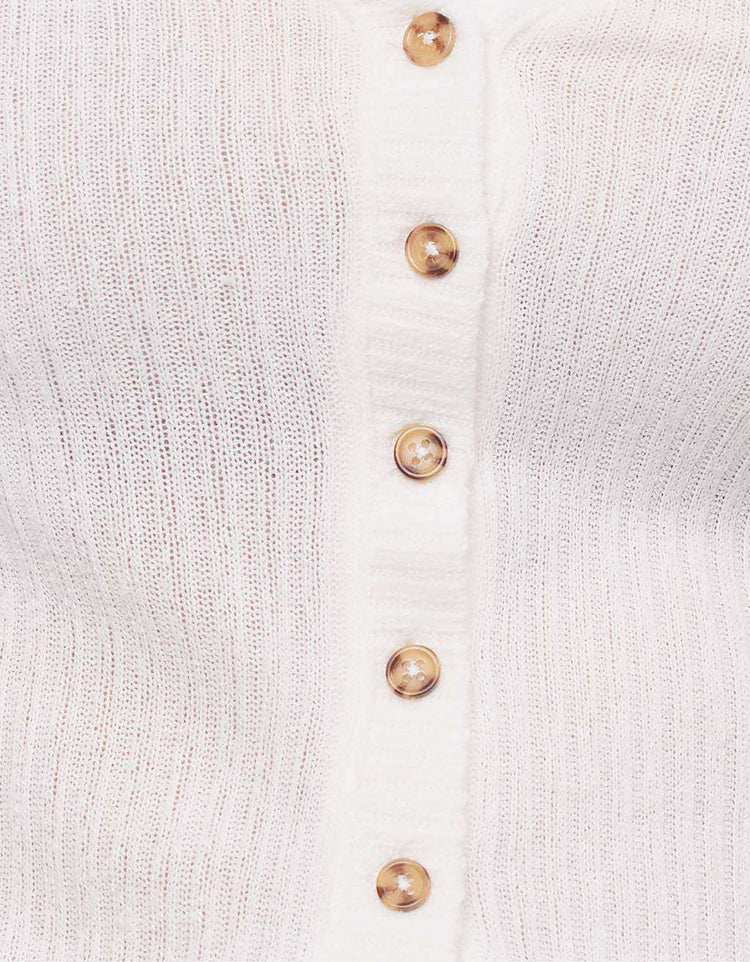 Short-Sleeved White Corset