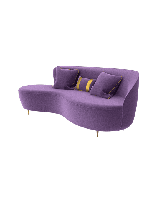 Curved Sofa Purple