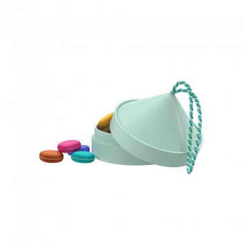 Green Box with Macaron