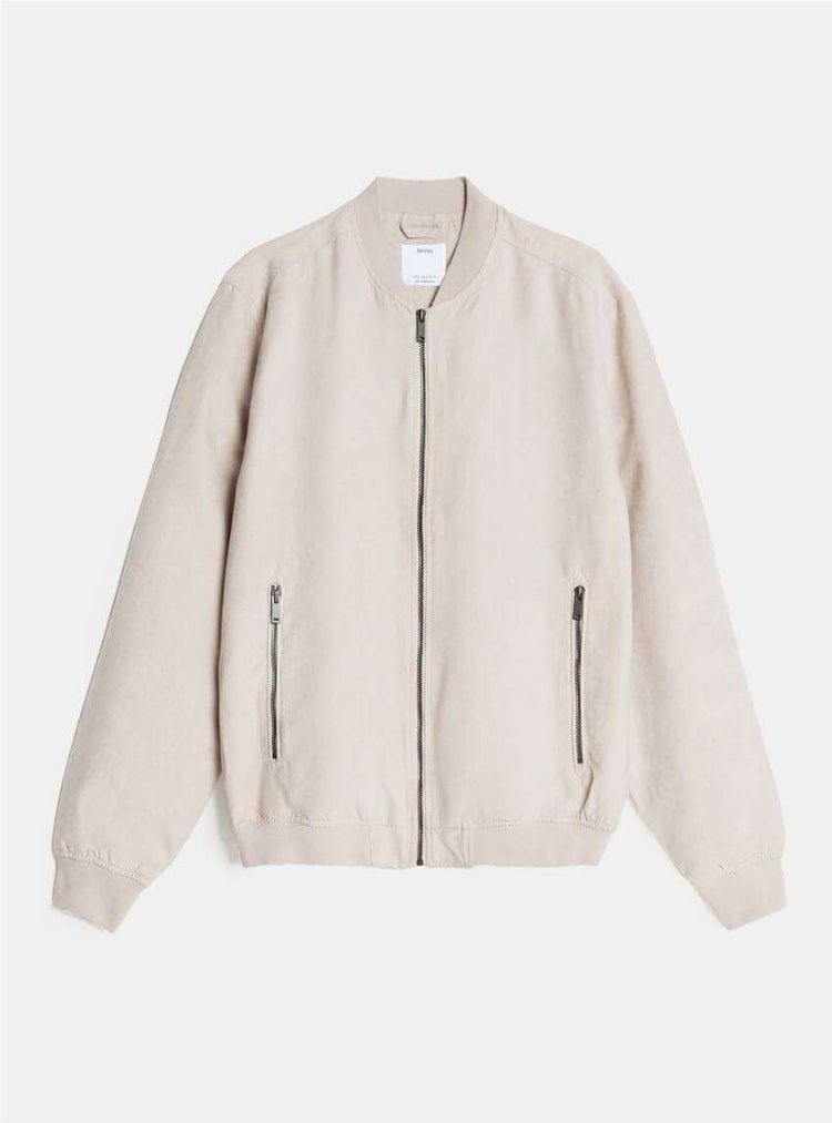 Faux Suede Bomber Jacket